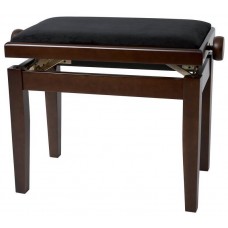 GEWA Piano Bench Deluxe Walnut Matt банкетка орех матовый прямые ножки верх черный