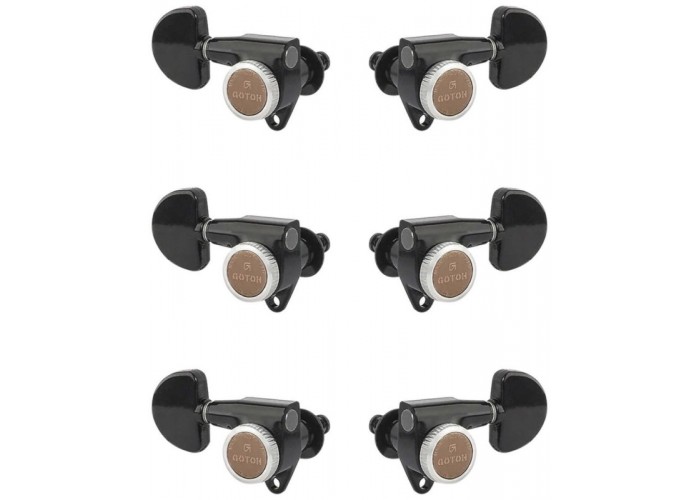 Gotoh SG301-MGT-20-B-L3+R3 Колки для гитары 3+3, локовые, черные