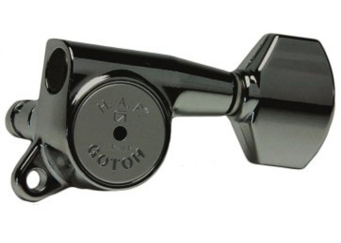 GOTOH SG381-HAPM-07-B-L3+R3 Колки для гитары 3+3, локовые, черные