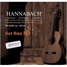 Hannabach 890MTGW18 KINDER GUITAR SIZE Струны для классической гитары 1/8, посеребренные