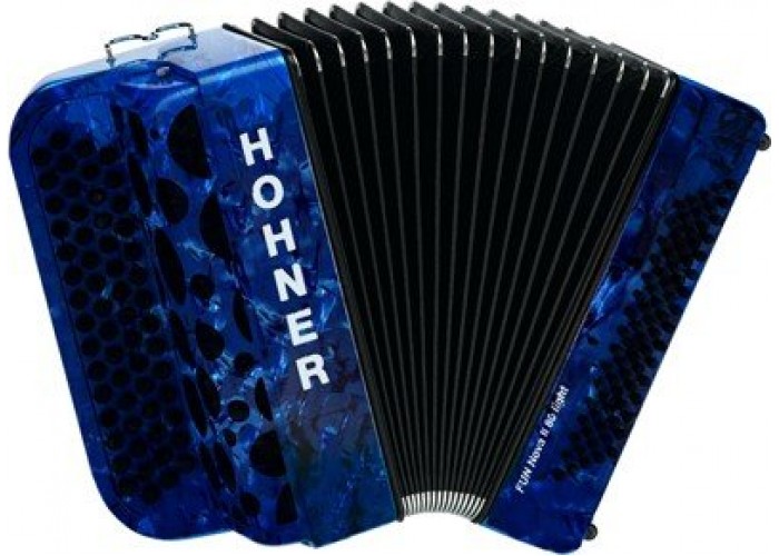 HOHNER Fun Nova II 80 Iight (A7004) dark blue perloid - кнопочный аккордеон 3/4 гриф B