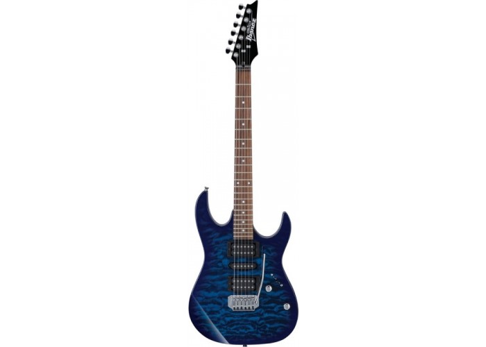 IBANEZ GRX70QA-TBB - электрогитара HSH с тремоло и кленовым топом