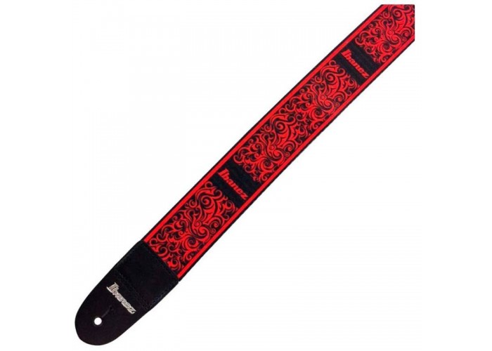 IBANEZ GSD50-P7 DESIGN STRAP - TATTOO гитарный ремень, цвет черный с красной тату