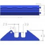 INVOTONE CG2 - защитный порог для кабеля, 2 канала, 1000х250х50 мм