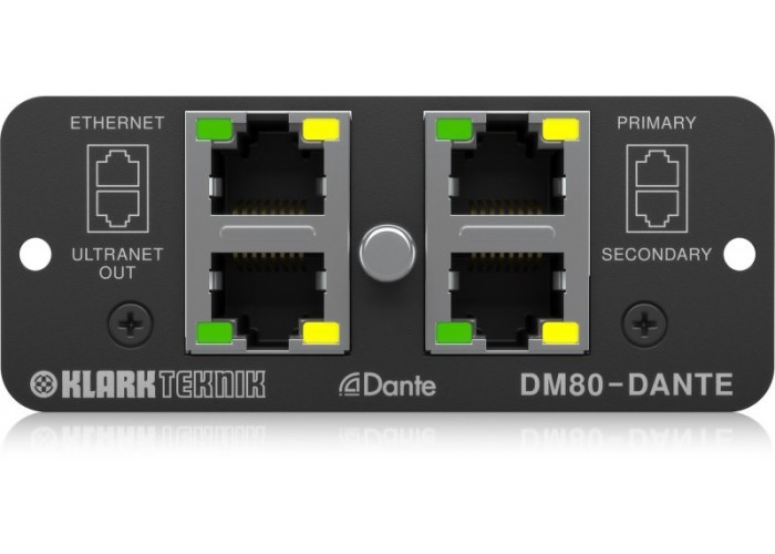 KLARK TEKNIK DM80-DANTE - аудиоинтерфейс DANTE 16 I/O и ULTRANET 16 OUT для DM8000