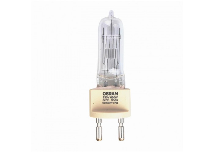 OSRAM 64721/CP39 - лампа галоген. 230 В/650 Вт, G22, ресурс 100 часов