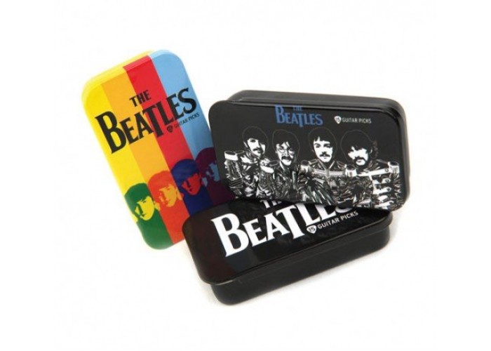 PLANET WAVES 1CAB4-15BT2 Медиаторы, серия Beatles, рисунок Stripes, Thin, 15 шт./уп.