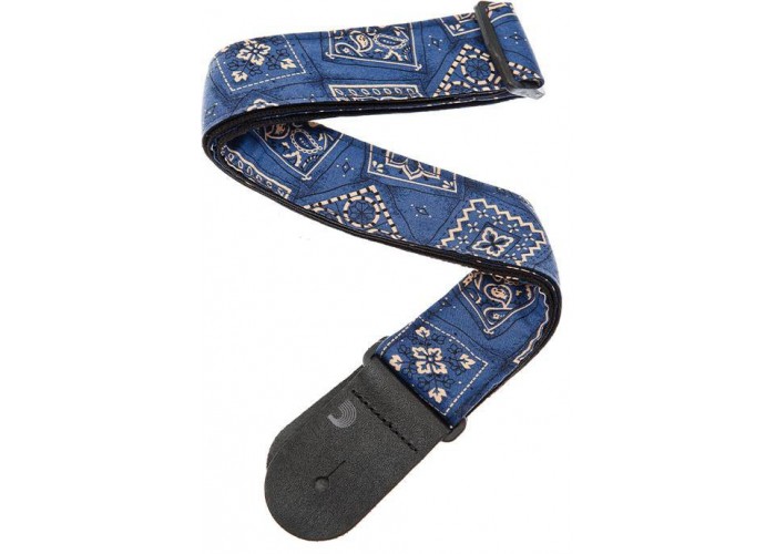 PLANET WAVES 50G03 гитарный ремень без наплечника, 50мм, рисунок Bandana Blue