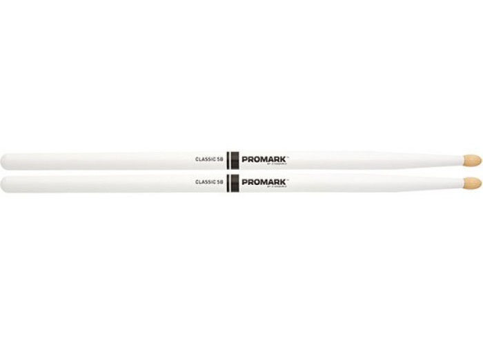 ProMark TX5BW-WHITE 5B Барабанные палочки, белые, орех гикори, деревянный наконечник