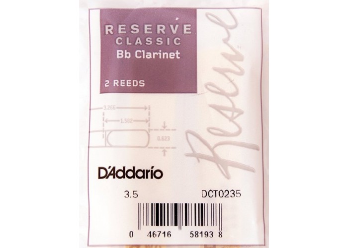 RICO DCT0235 Reserve Classic трости д/кларнета Bb №3.5 2 шт/уп