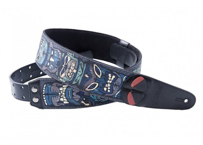 RightOn Straps 8401070280149 Mojo Tiki Blue Ремень для гитары