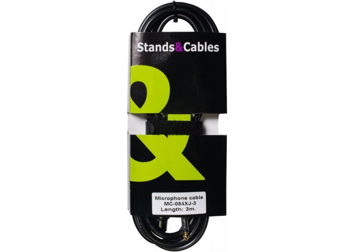 STANDS & CABLES MC-084XJ-3 - Микрофонный кабель XLR мама - Jack 6,3 мм. моно, 3м.