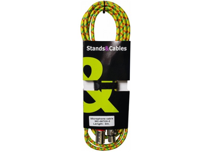 STANDS & CABLES MC-087XX-3 - Микрофонный кабель XLR мама - XLR папа, 3м.