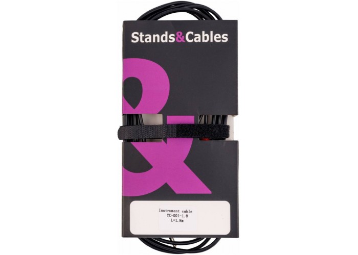 STANDS & CABLES YC-001-1.8 Инструментальный кабель Jack 3,5мм. стер - 2xJack 6,3мм моно,1.8 м.