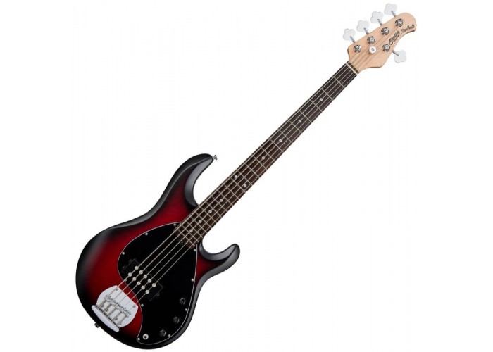 STERLING StingRay5 Ruby Red Burst Satin - Бас-гитара 5 струн