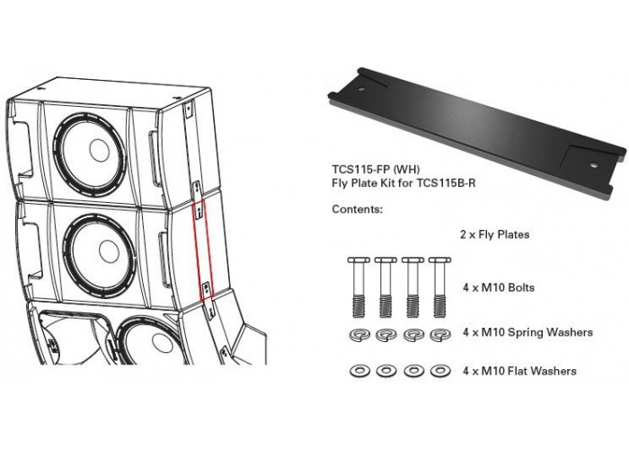 Turbosound ATHENS TCS115-FP комплект пластин для крепления 