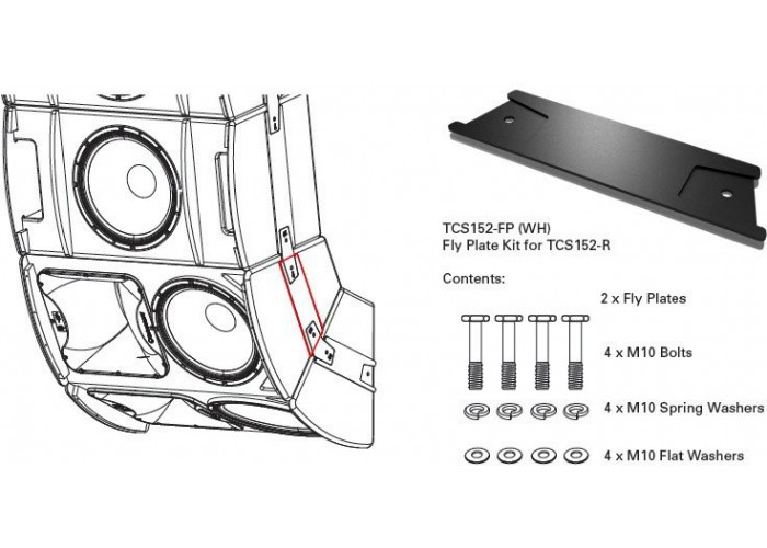 Turbosound ATHENS TCS152-FP комплект пластин для крепления